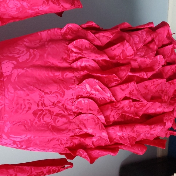 Vintage Point of View Collection Pink Silk Dress - Picture 3 of 7